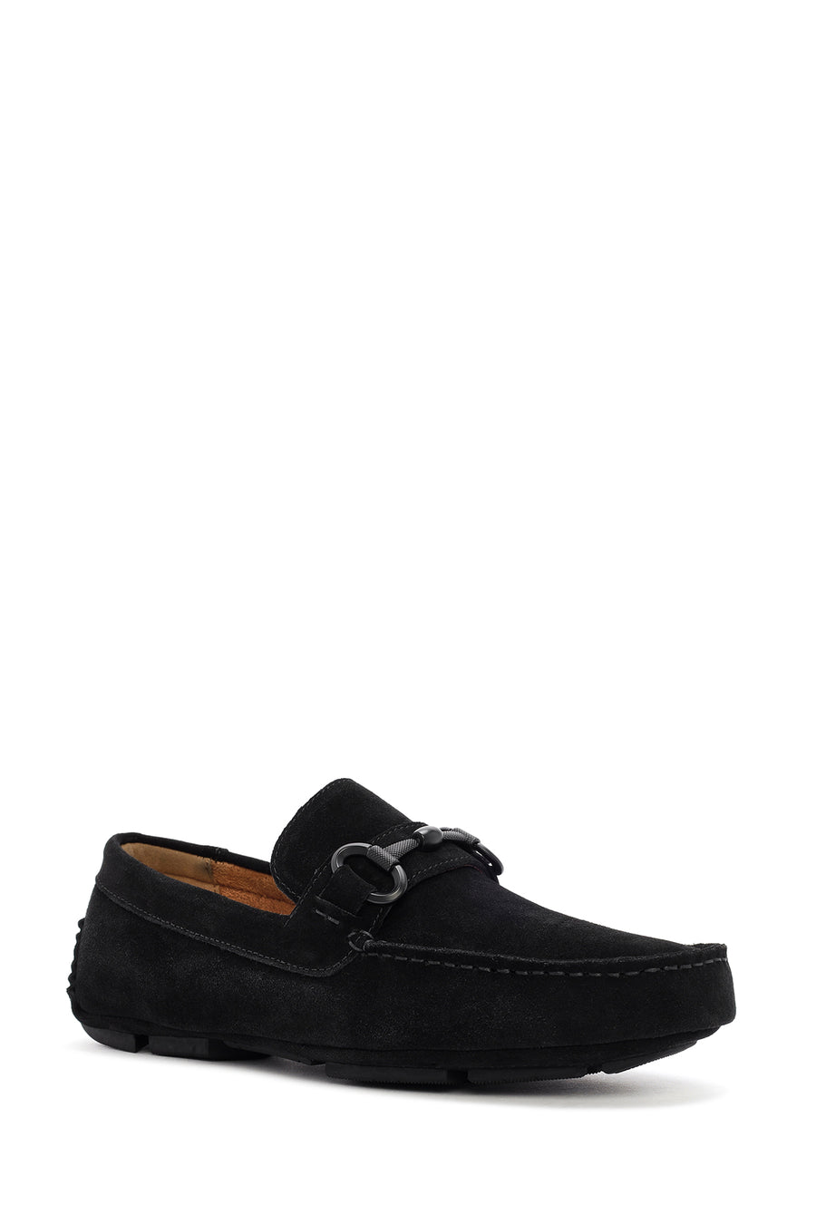 Erkek Siyah Süet Deri Casual Loafer