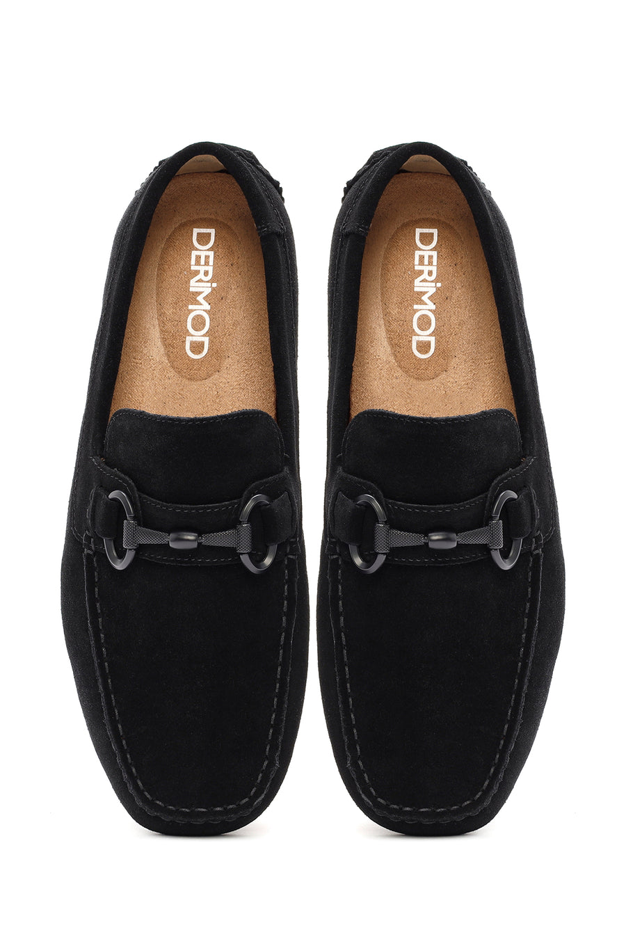 Erkek Siyah Süet Deri Casual Loafer