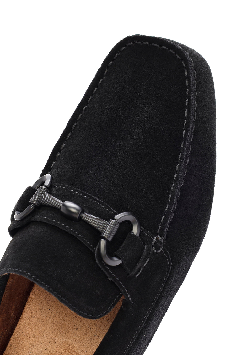 Erkek Siyah Süet Deri Casual Loafer
