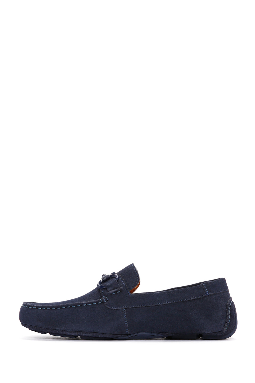 Erkek Lacivert Süet Deri Casual Loafer
