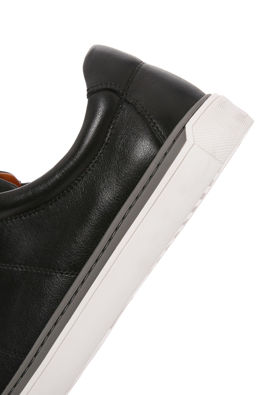 Men's Black Lace-up Leather Sneaker