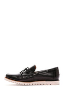 Derimod Fly Men's Black Leather Casual Loafer | Derimod