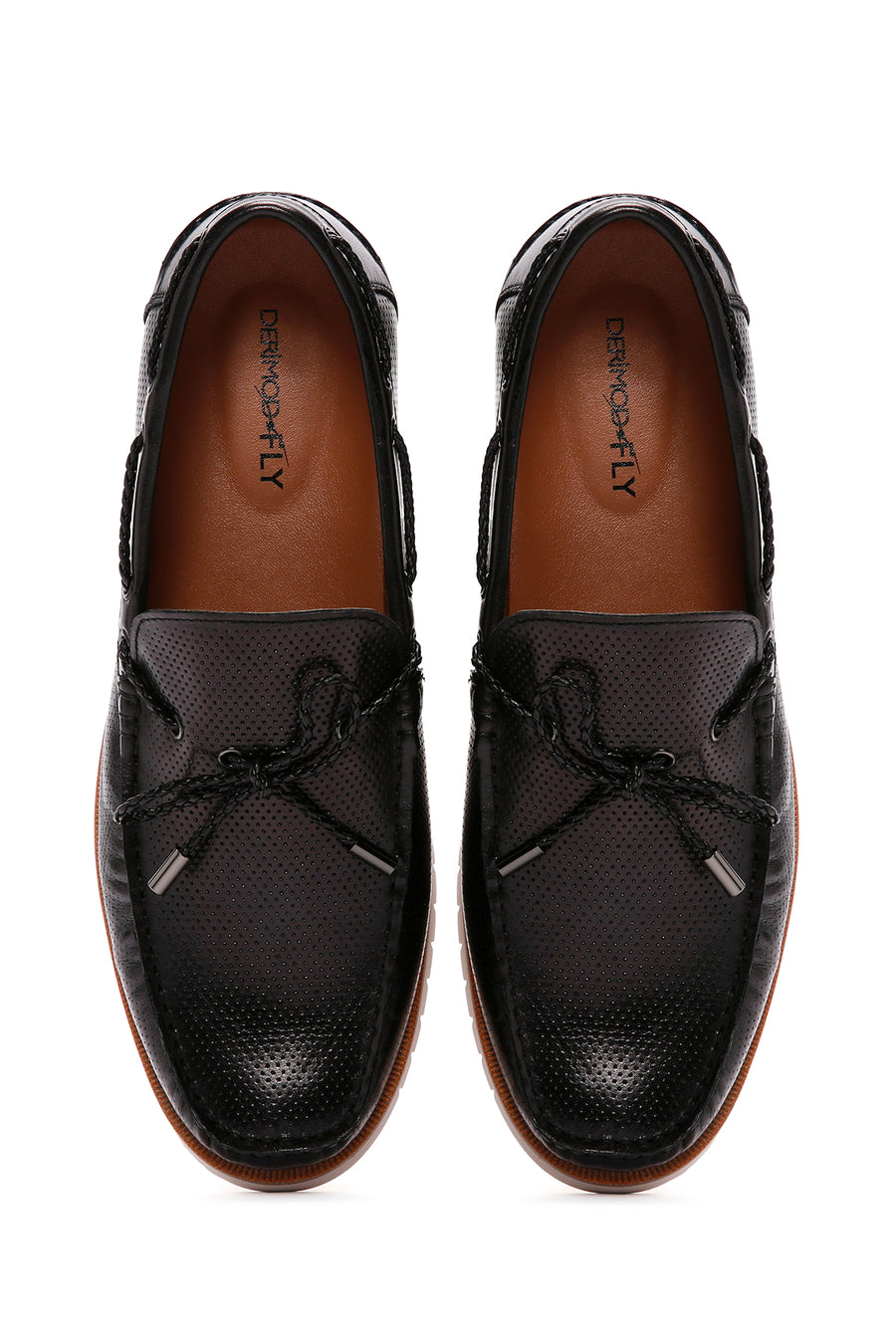 Derimod Fly Erkek Siyah Deri Casual Loafer