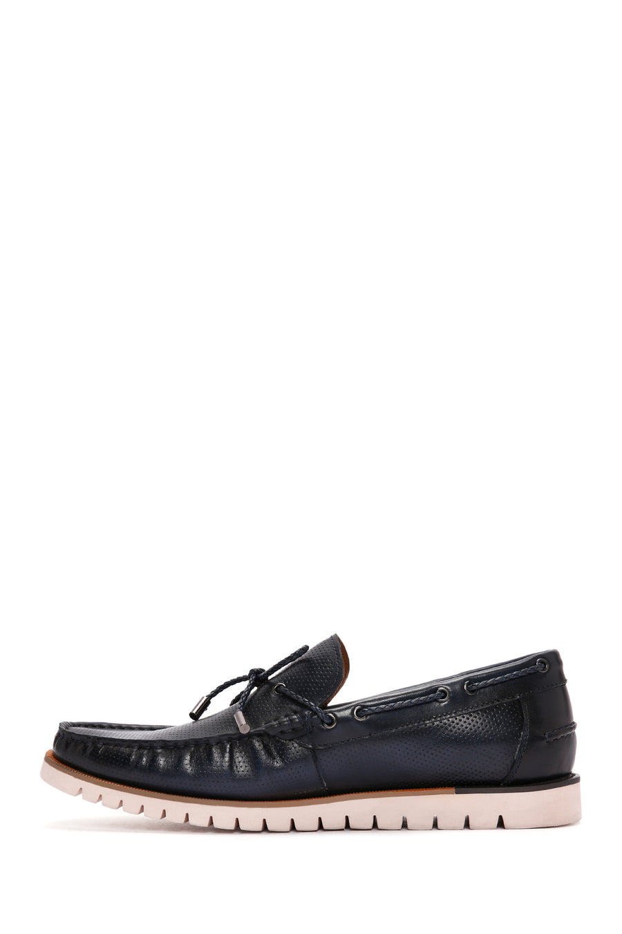 Derimod Fly Men's Navy Blue Leather Casual Loafer