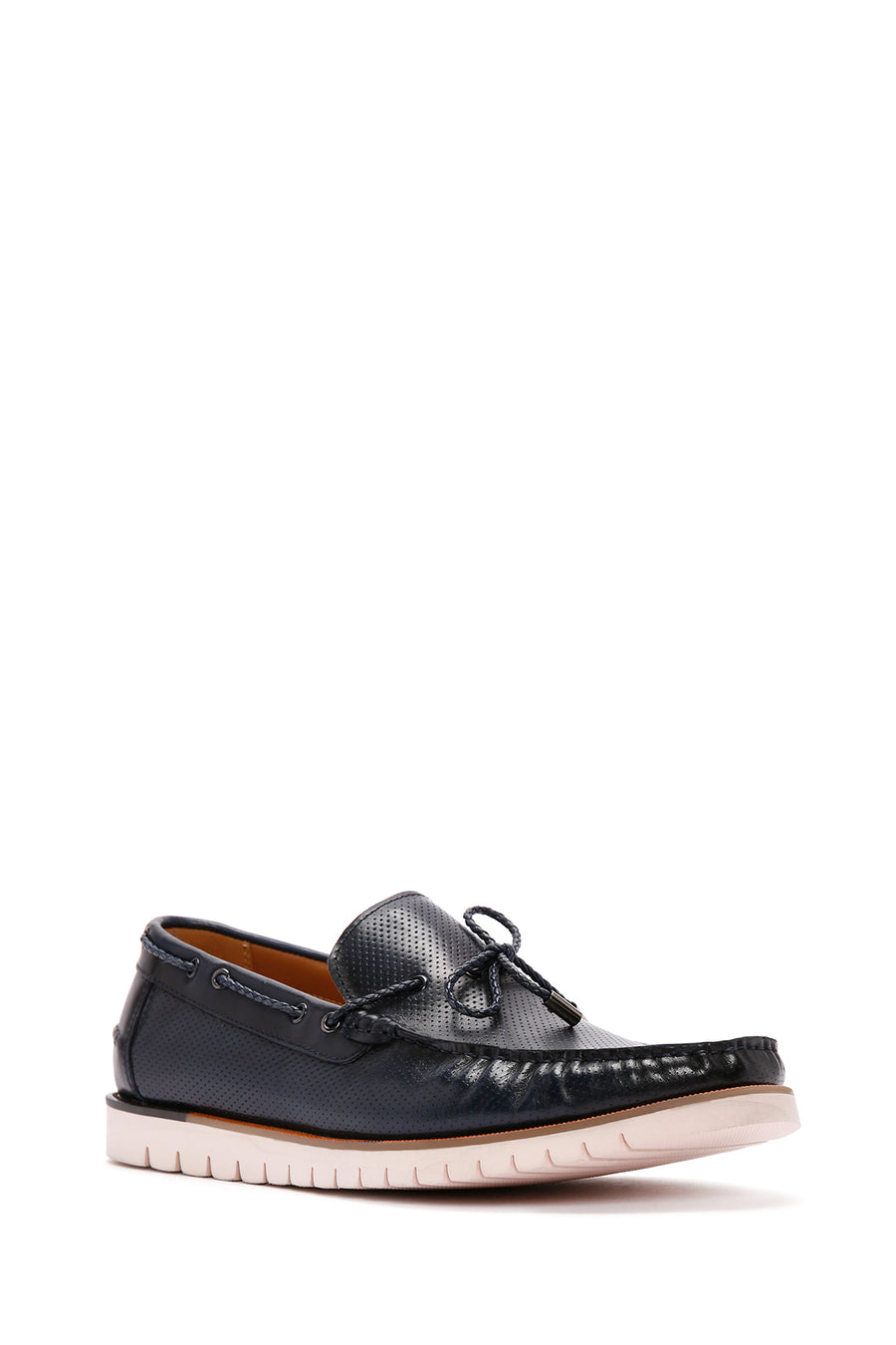 Derimod Fly Men's Navy Blue Leather Casual Loafer