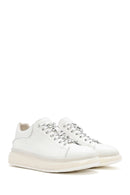 
Men's White Thick Sole Lace-Up Leather Sneaker
 | Derimod