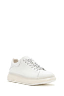 
Men's White Thick Sole Lace-Up Leather Sneaker
 | Derimod