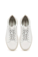 
Men's White Thick Sole Lace-Up Leather Sneaker
 | Derimod