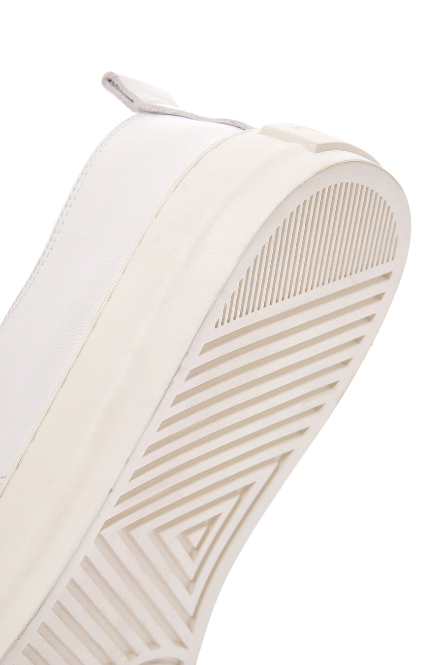 Men's White Lace-up Leather Sneaker