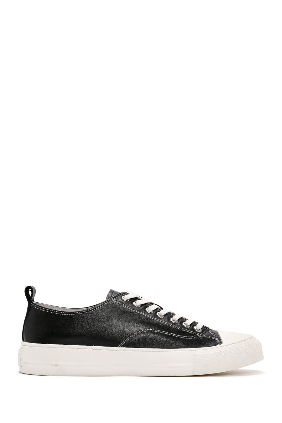 Men's Black Lace-up Leather Sneaker 24SFD691718 | Derimod