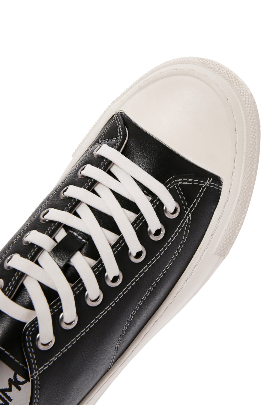 Men's Black Lace-up Leather Sneaker