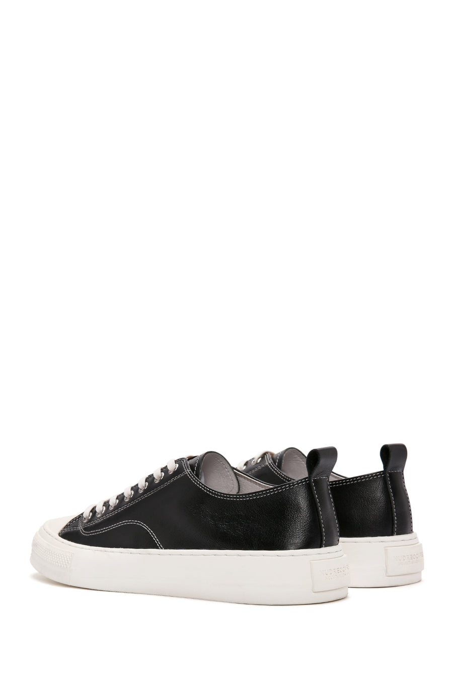 Men's Black Lace-up Leather Sneaker