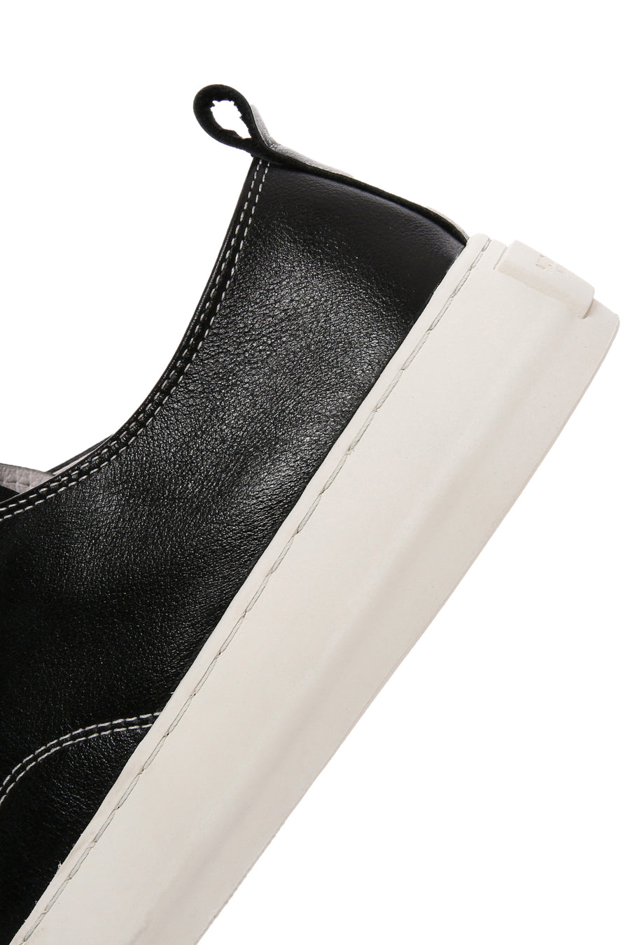 Men's Black Lace-up Leather Sneaker