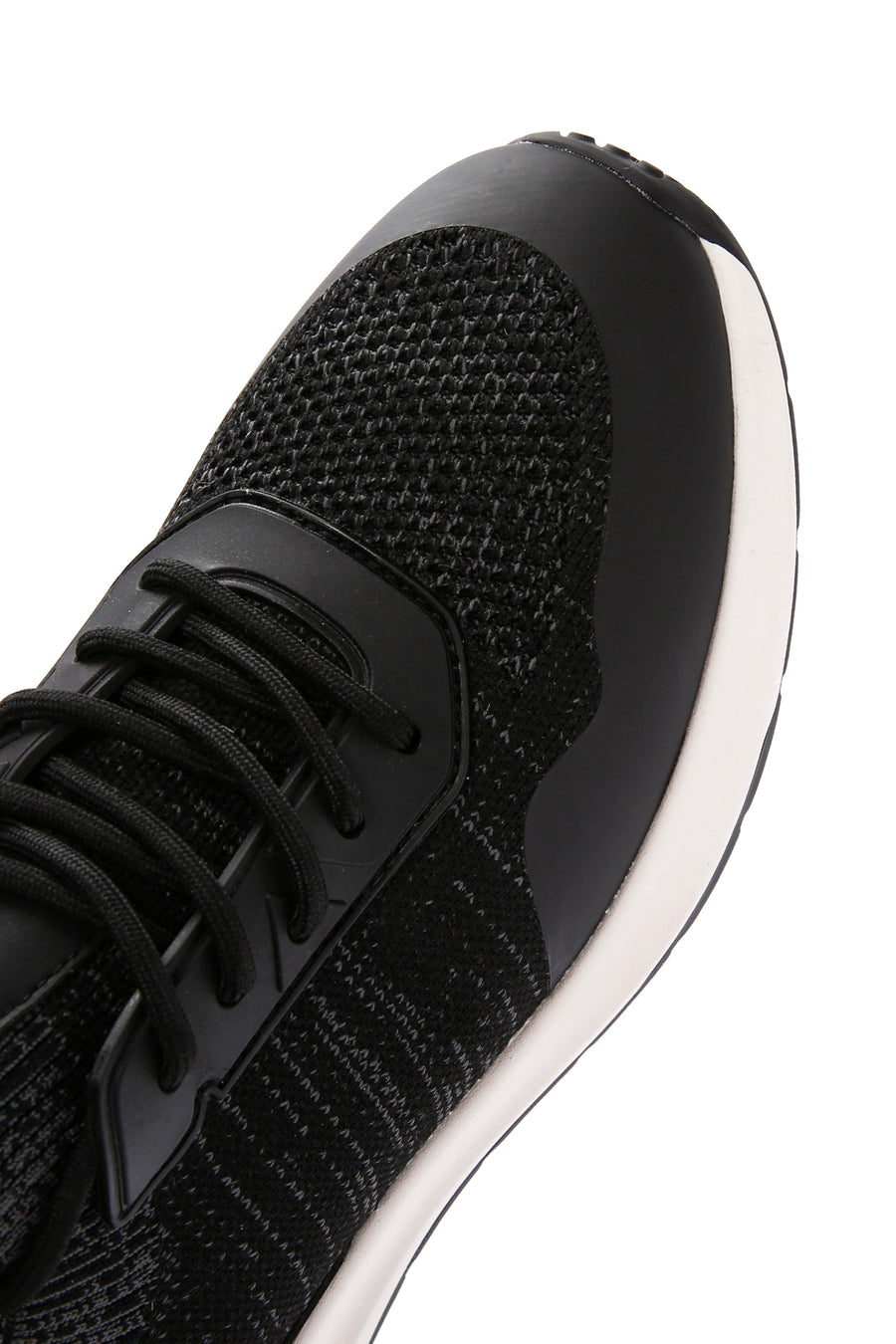 Derimod Zero Men's Black Lace-Up Thick Soled Fabric Sneaker