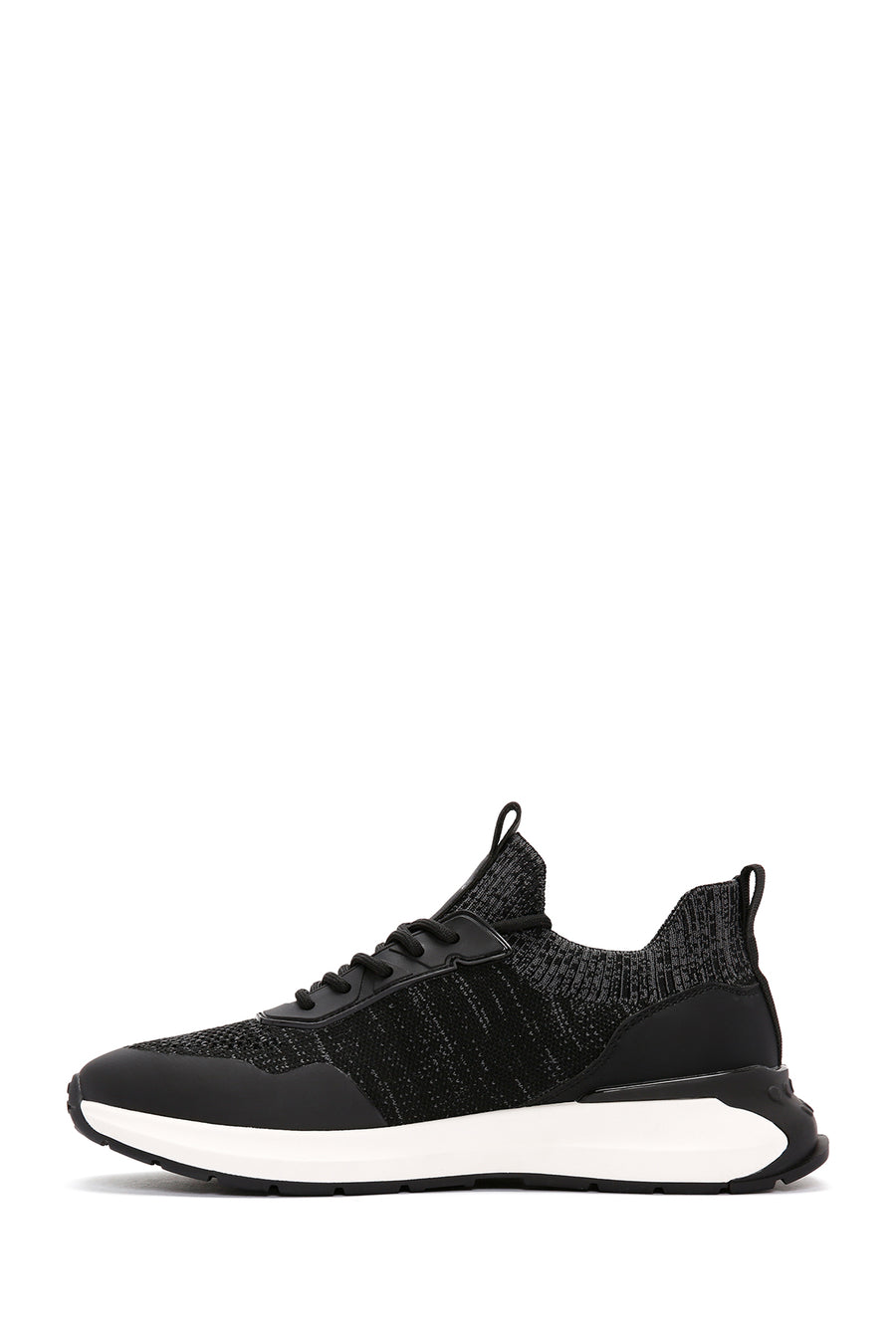 Derimod Zero Men's Black Lace-Up Thick Soled Fabric Sneaker