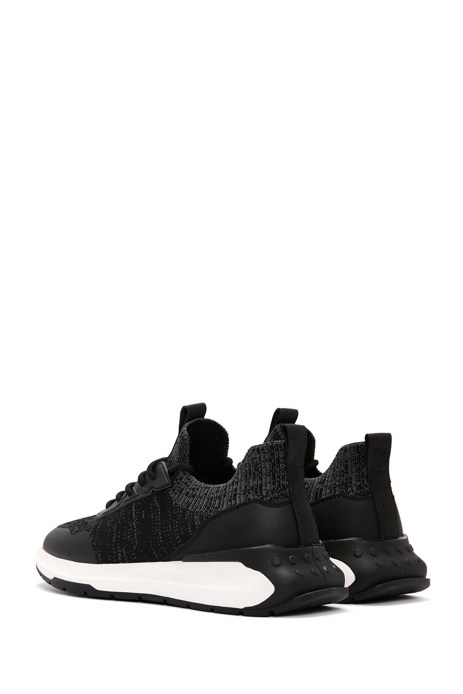 Derimod Zero Men's Black Lace-Up Thick Soled Fabric Sneaker