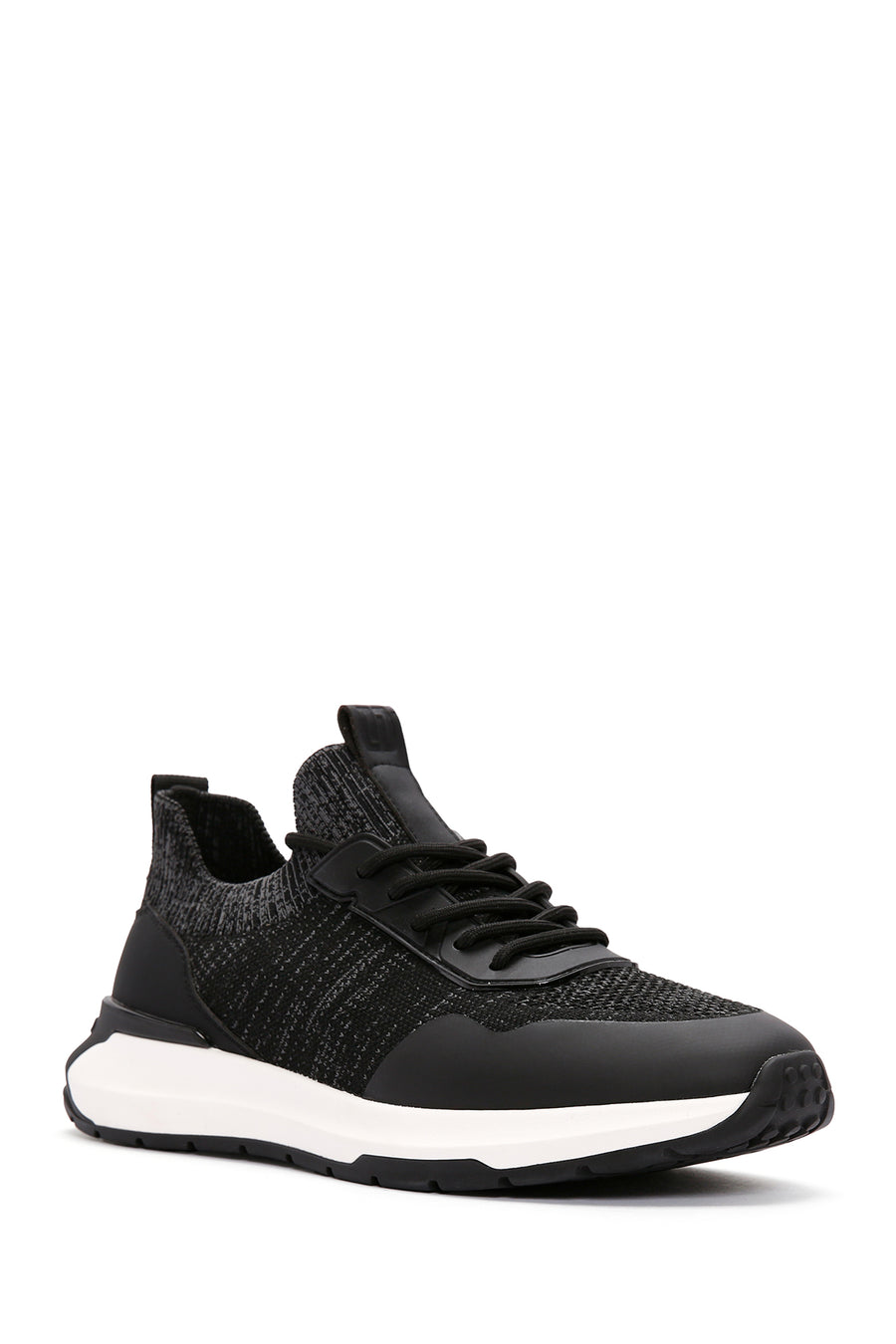 Derimod Zero Men's Black Lace-Up Thick Soled Fabric Sneaker