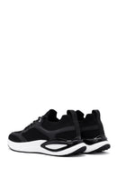 Derimod Zero Men's Black Lace-Up Thick Soled Fabric Sneaker | Derimod