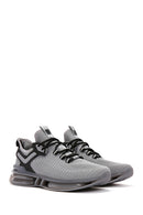 Derimod Zero Men's Gray Lace-Up Thick Soled Fabric Sneaker | Derimod