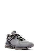 Derimod Zero Men's Gray Lace-Up Thick Soled Fabric Sneaker | Derimod