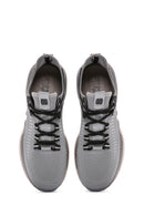 Derimod Zero Men's Gray Lace-Up Thick Soled Fabric Sneaker | Derimod