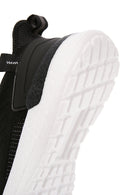 Derimod Zero Men's Black Lace-Up Thick Soled Fabric Sneaker | Derimod