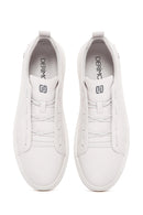 Men's White Lace-up Leather Sneaker | Derimod
