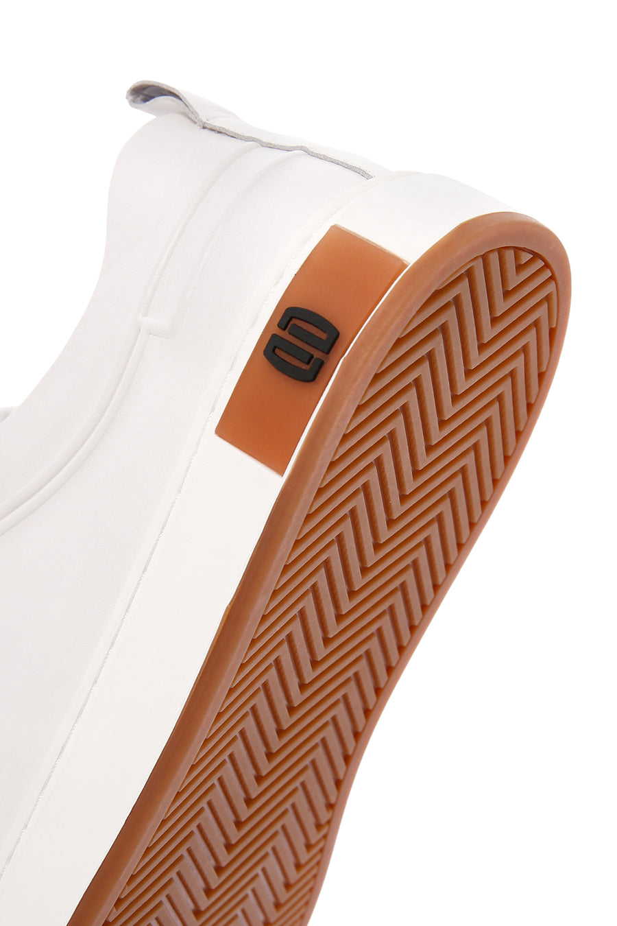 Men's White Lace-up Leather Sneaker
