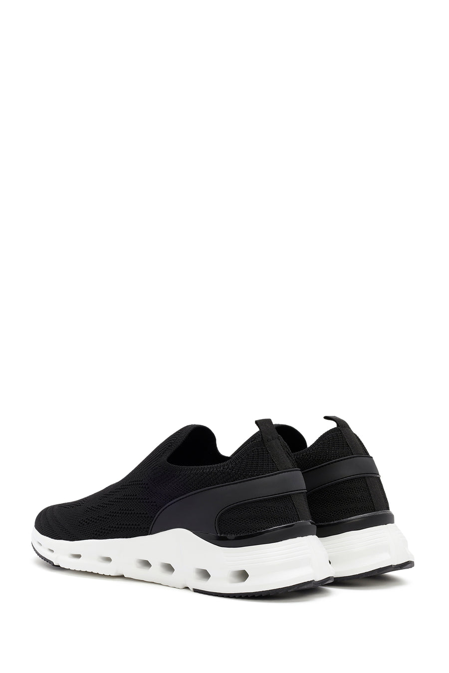 Men's Black Fabric Sneakers
