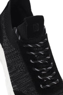 Derimod Zero Men's Black Thick-Soled Laced Fabric Sneaker | Derimod