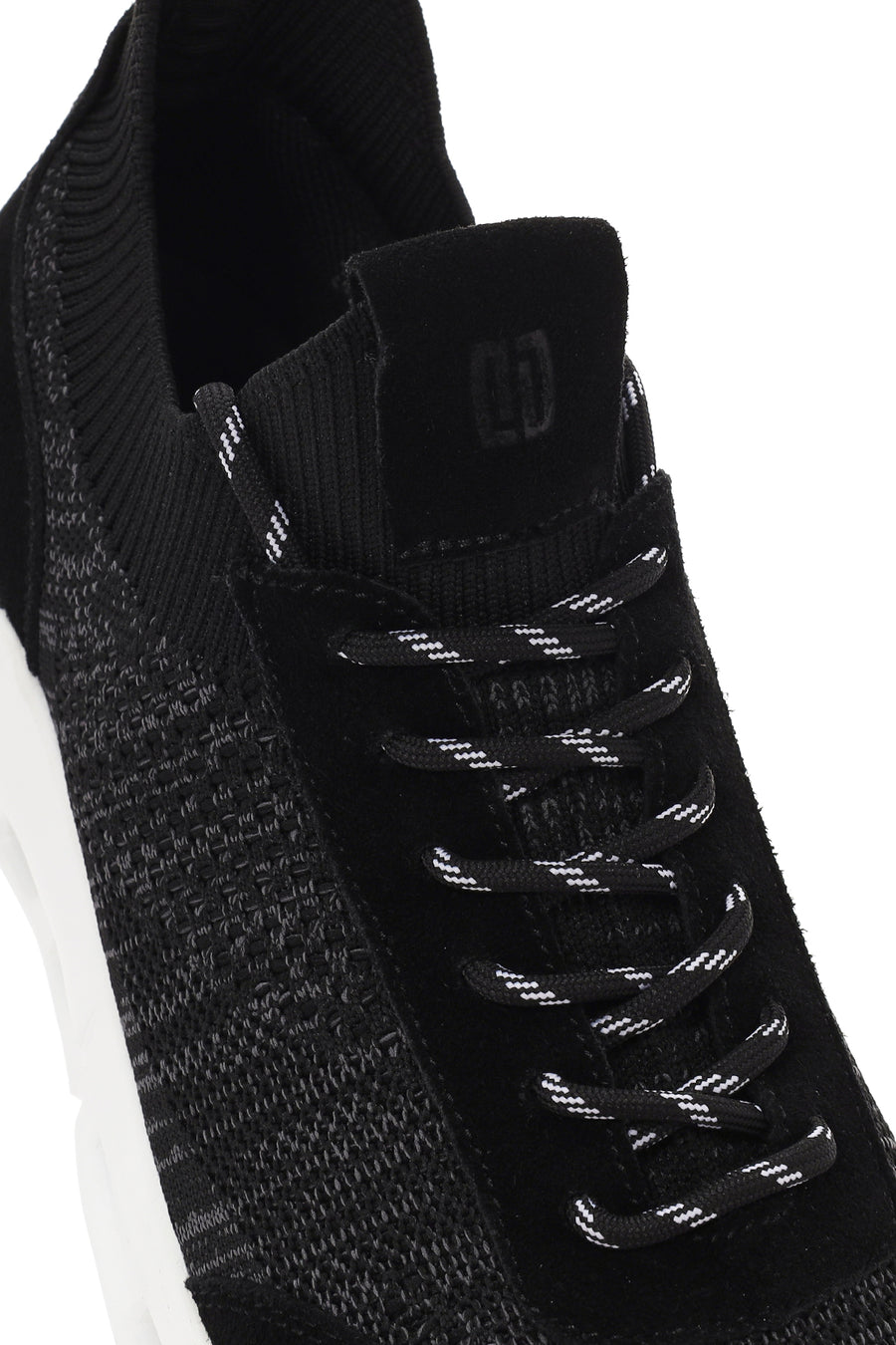 Derimod Zero Men's Black Thick-Soled Laced Fabric Sneaker