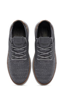 Men's Grey Fabric Sneakers | Derimod