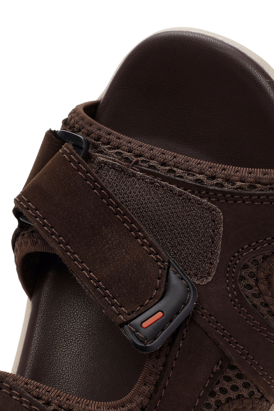 
Men's Brown Strapped Nubuck Leather Casual Sandal
