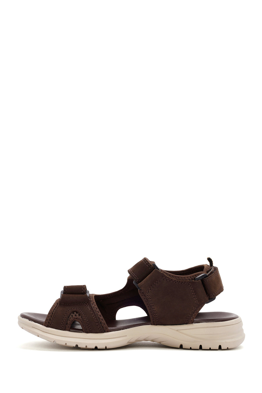
Men's Brown Strapped Nubuck Leather Casual Sandal
