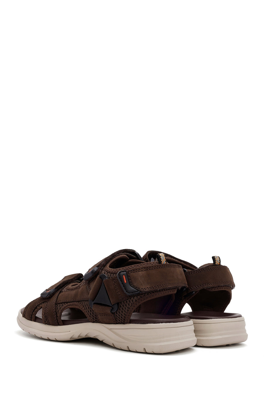 
Men's Brown Strapped Nubuck Leather Casual Sandal
