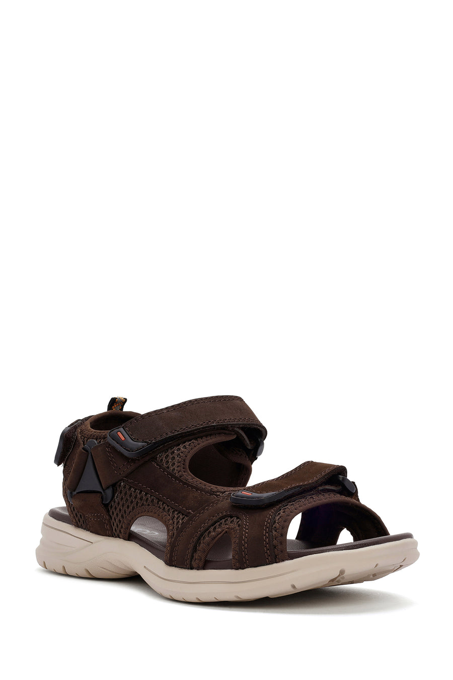 
Men's Brown Strapped Nubuck Leather Casual Sandal
