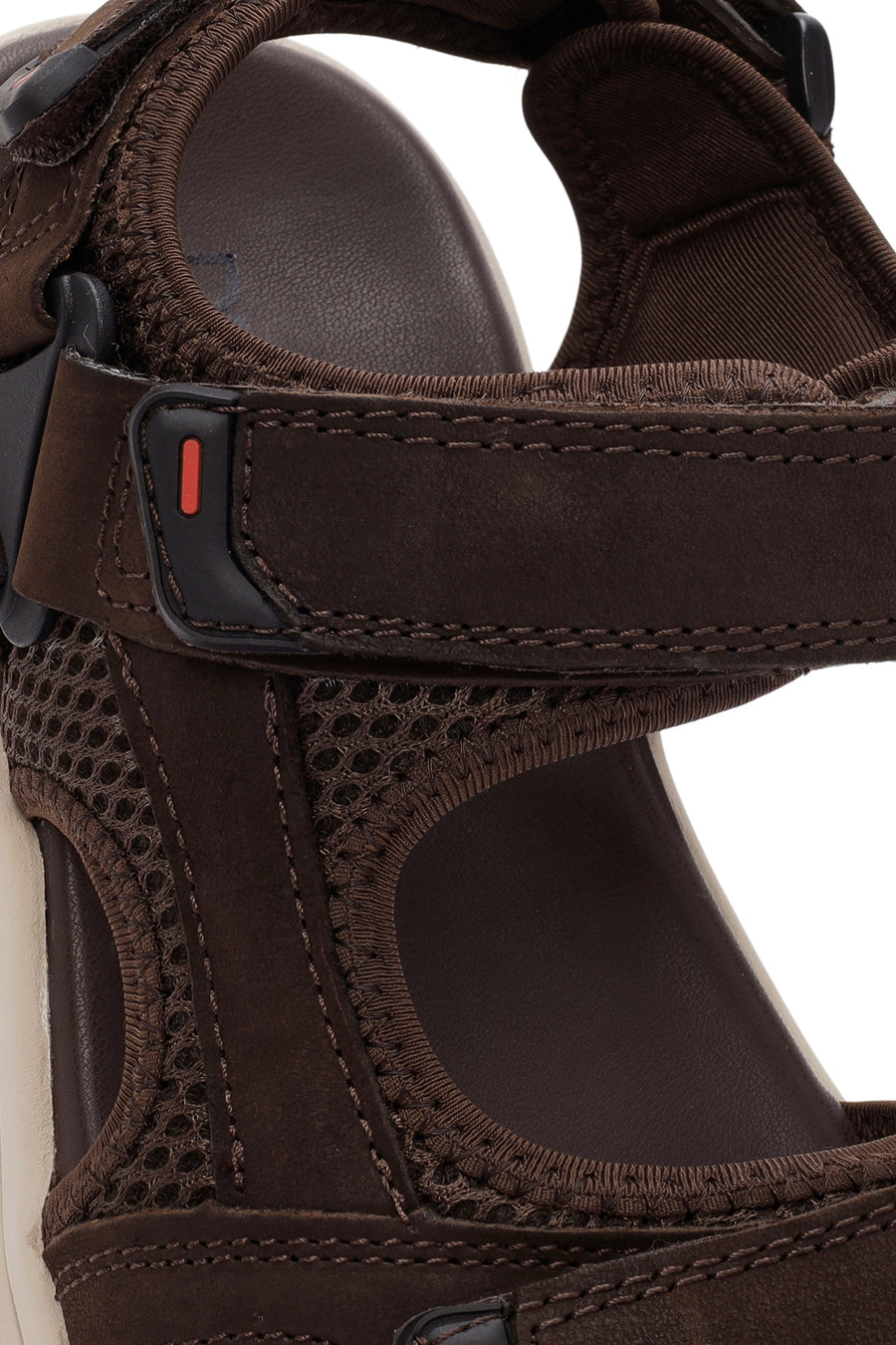 
Men's Brown Strapped Nubuck Leather Casual Sandal
