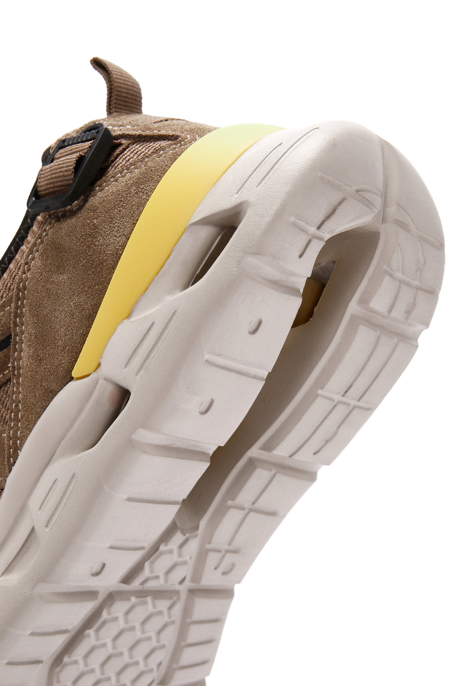 Men's Beige Lace-Up Thick-Sole Leather Sneaker