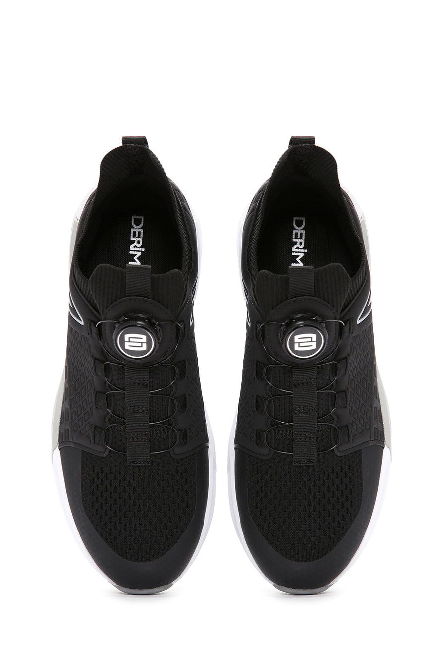 Erkek Siyah Bağcık Mekanizmalı Kalın Tabanlı Deri Sneaker