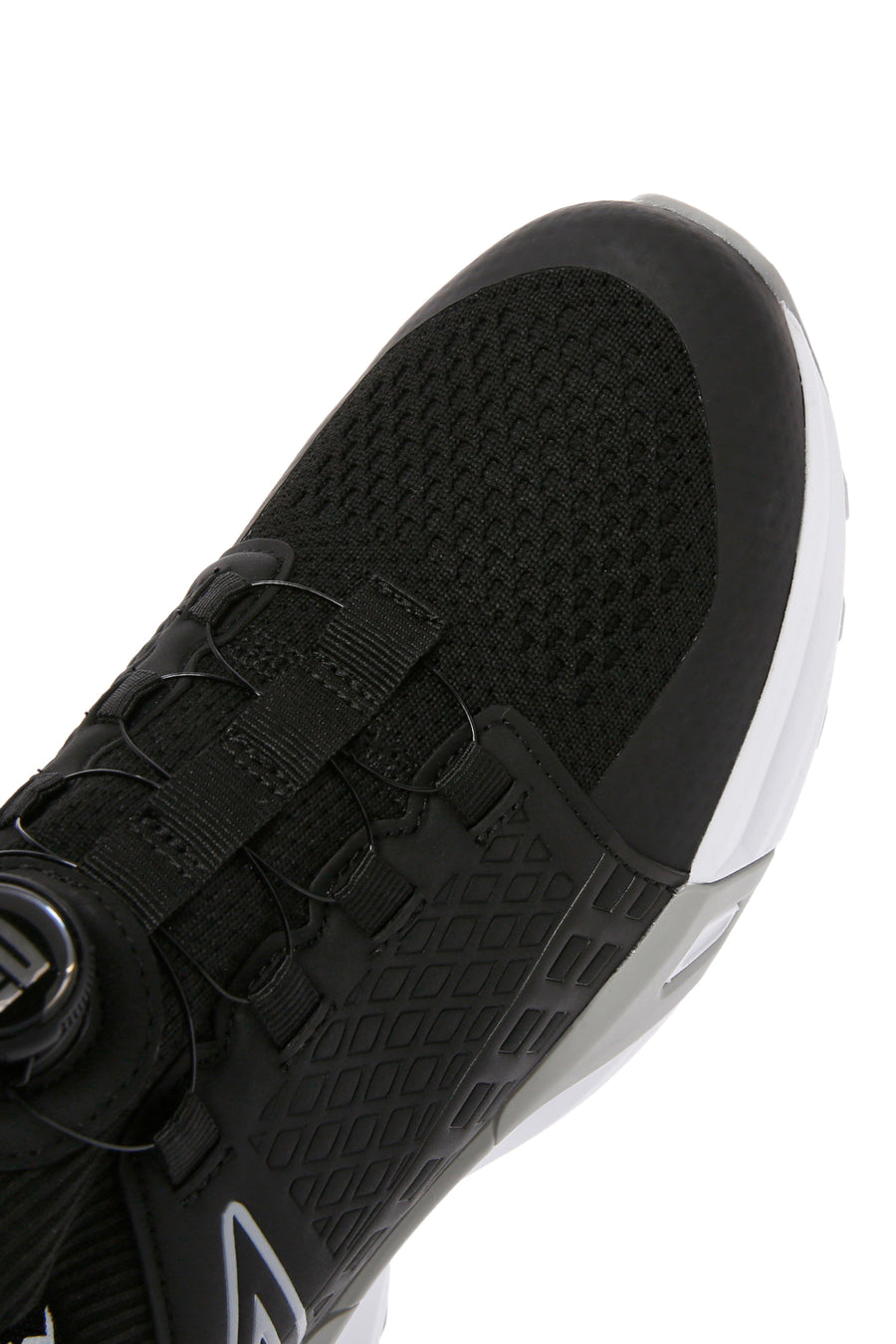 Erkek Siyah Bağcık Mekanizmalı Kalın Tabanlı Deri Sneaker