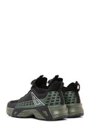 Men's Khaki Lacing Mechanism Thick Sole Leather Sneaker | Derimod