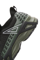 Men's Khaki Lacing Mechanism Thick Sole Leather Sneaker | Derimod
