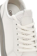 
Men's White Thick Sole Lace-Up Leather Sneaker
 | Derimod