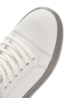 
Men's White Thick Sole Lace-Up Leather Sneaker
 | Derimod