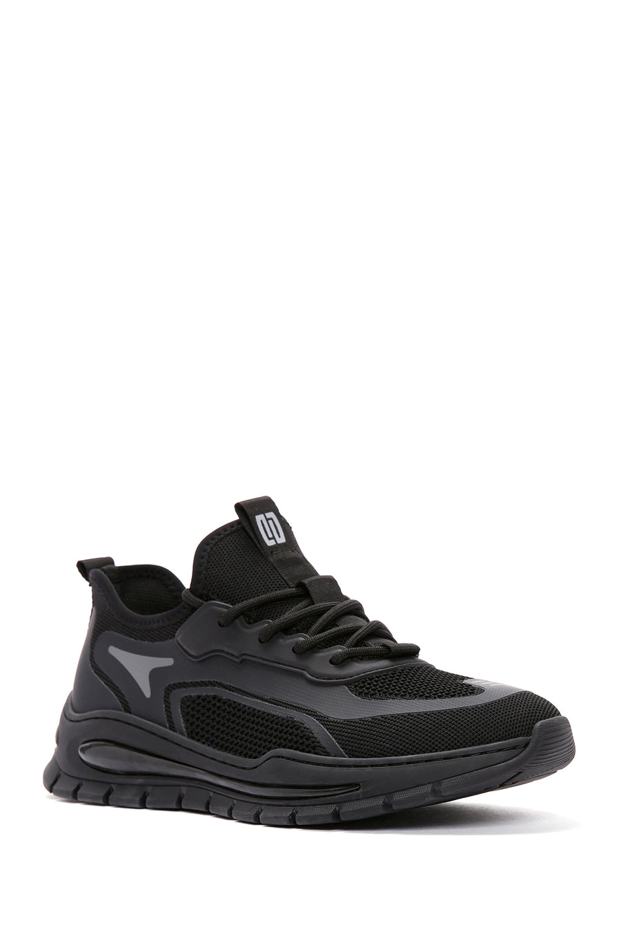 Derimod Zero Men's Black Lace Up Fabric Sneaker