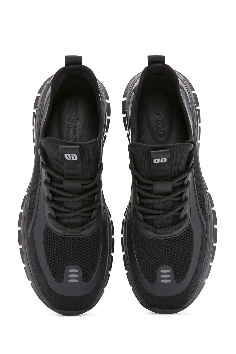 Derimod Zero Men's Black Lace Up Fabric Sneaker
