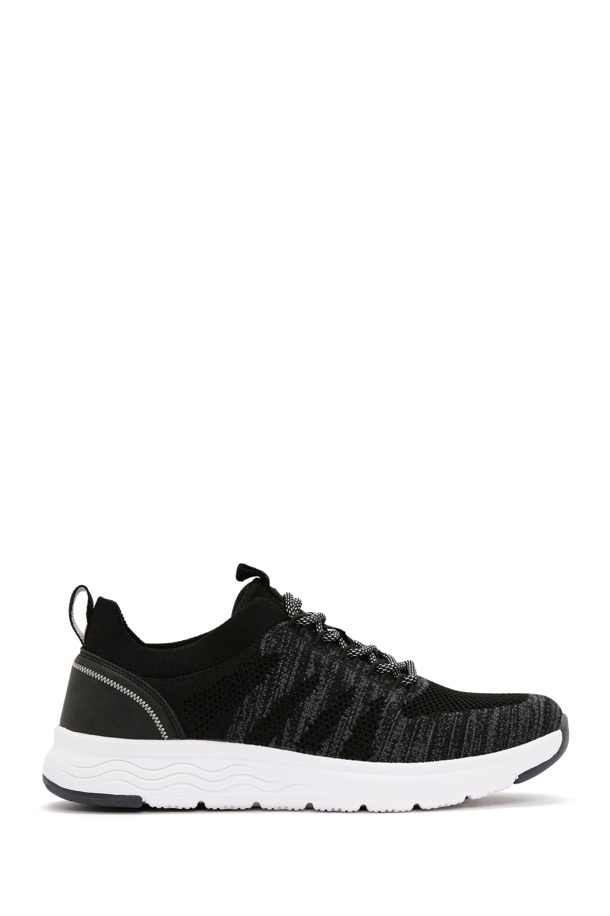 Derimod Zero Erkek Siyah Bağcıklı Kalın Tabanlı Kumaş Sneaker 24SFD69546F | Derimod