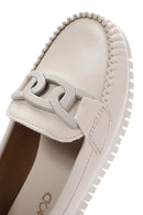 Women's Beige Buckle Detailed Loafer | Derimod