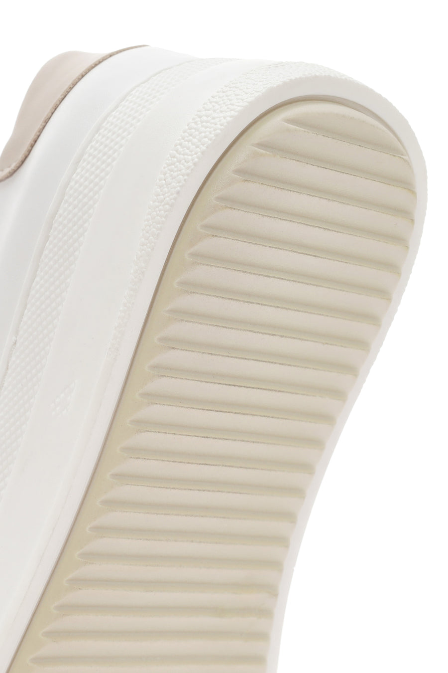 Kadın Beyaz Bağcıklı Kalın Topuklu Sneaker