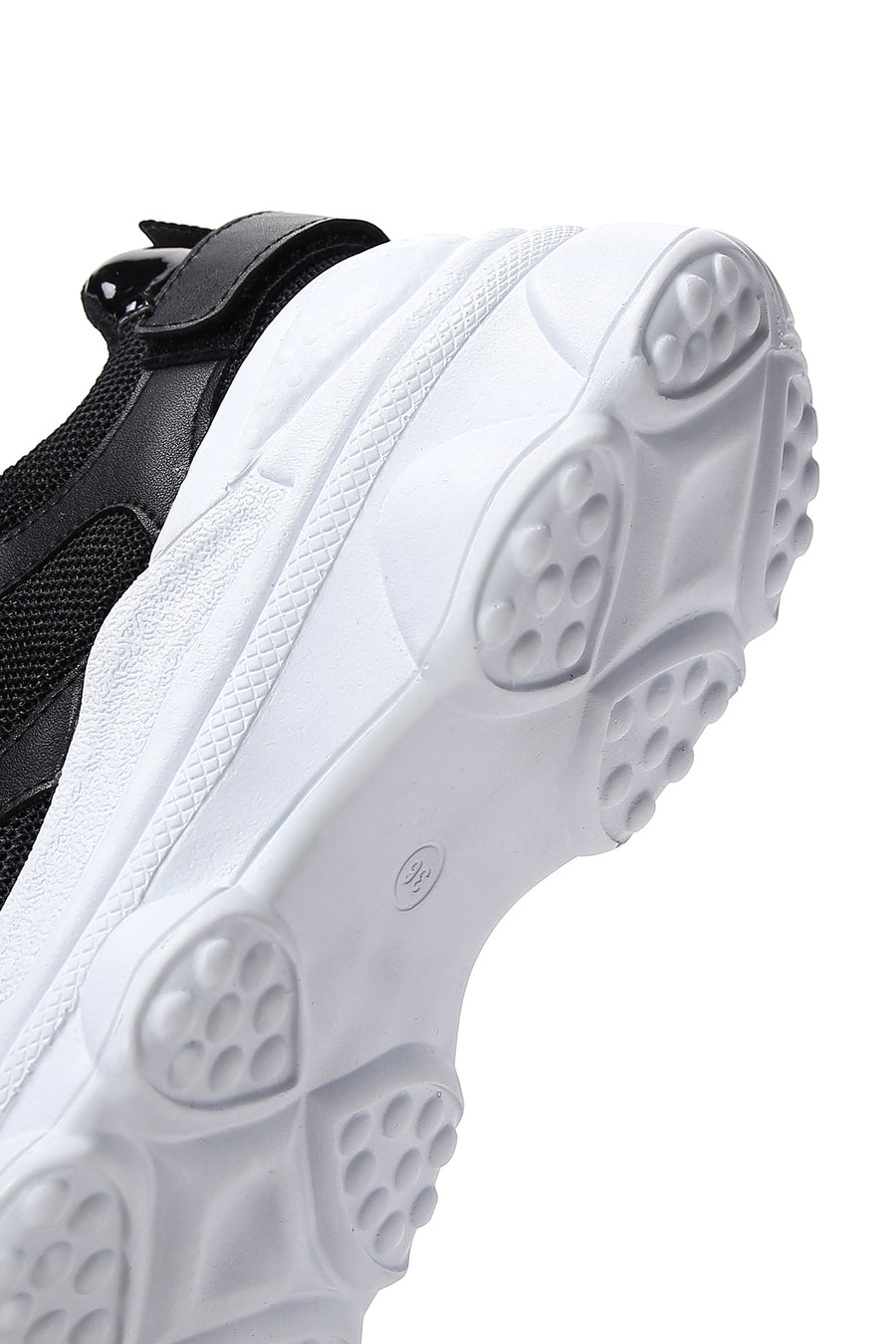 Women's Black Thick Soled Sneaker